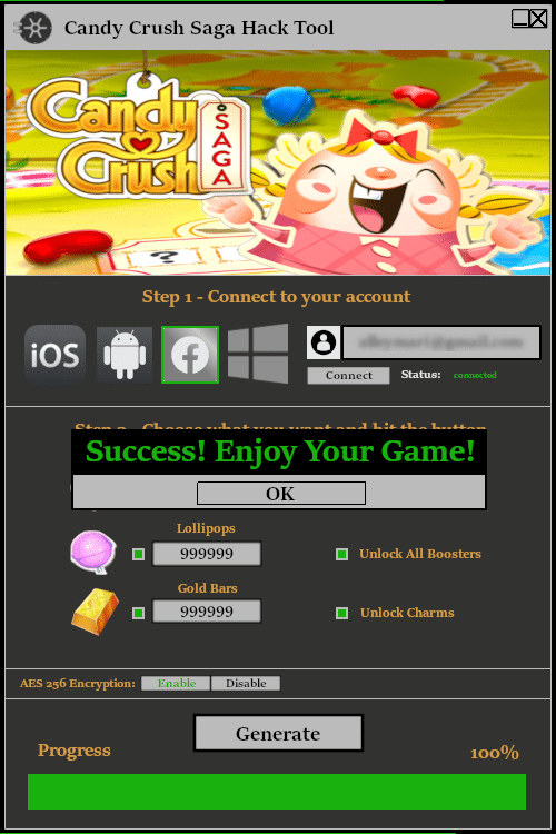Candy Crush Saga Hack Tool Online Generator Hacked
