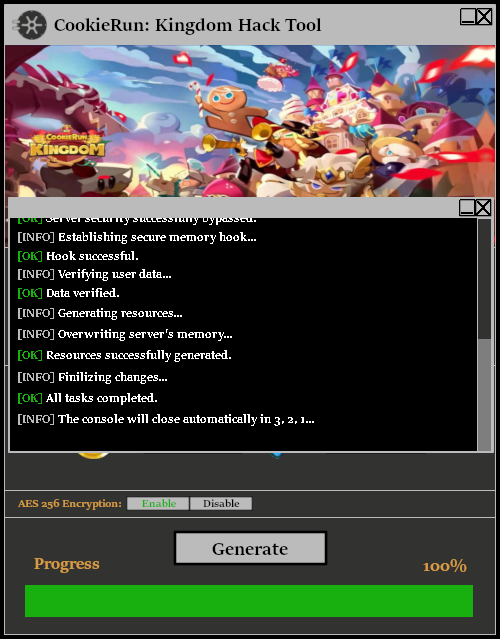 CookieRun Kingdom Hack Tool Console 2