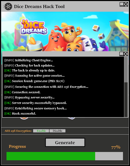 Dice Dreams Hack Tool Console 1