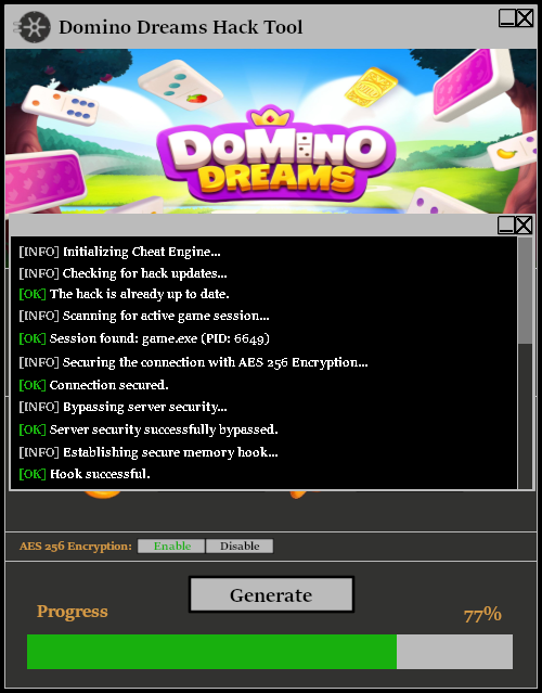 Domino Dreams Hack Tool Console 1