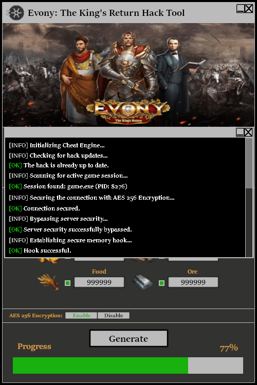 Evony The Kings Return Hack Tool Console 1
