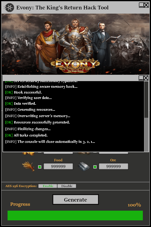 Evony The Kings Return Hack Tool Console 2