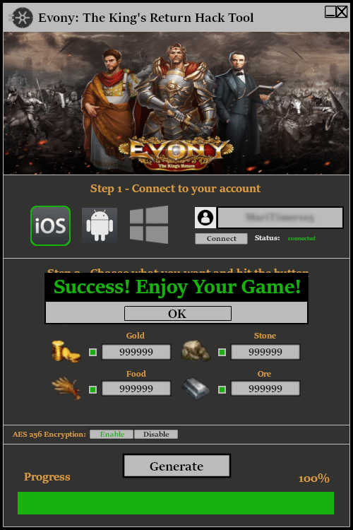 Evony The Kings Return Hack Tool Online Generator Hacked