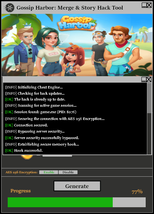 Gossip Harbor: Merge & Story Hack Tool Console 1