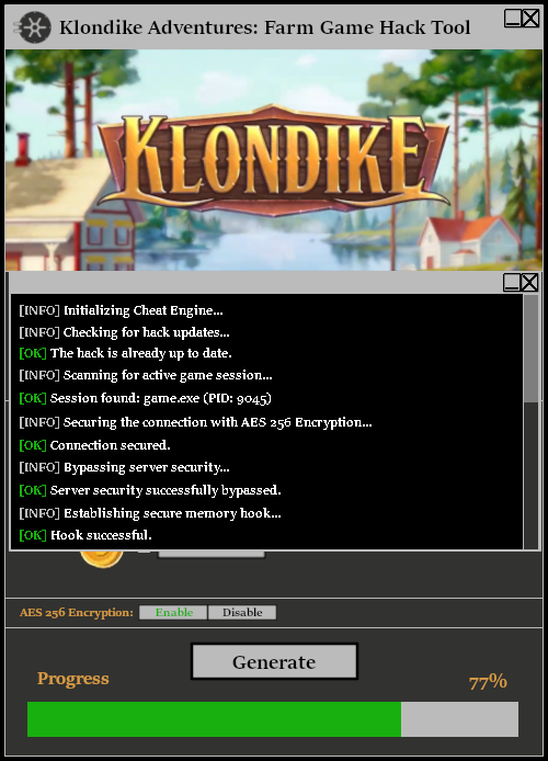 Klondike Adventures Farm Game Hack Tool Console 1