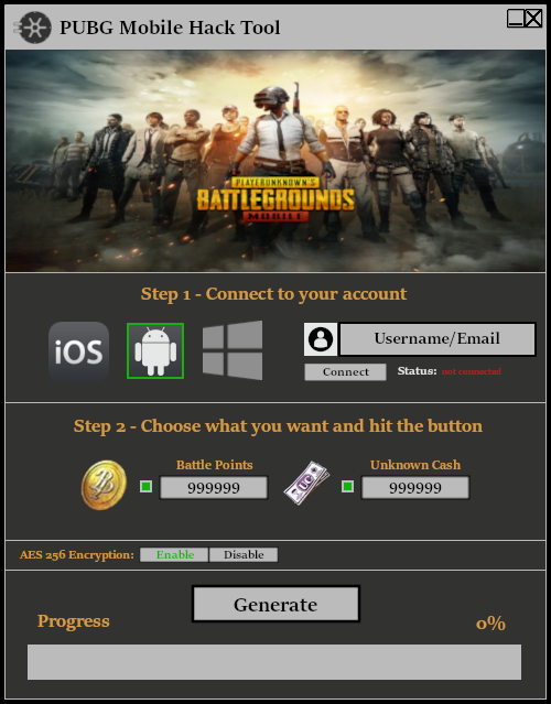 PUBG Mobile Hack Tool Cheat Free Download