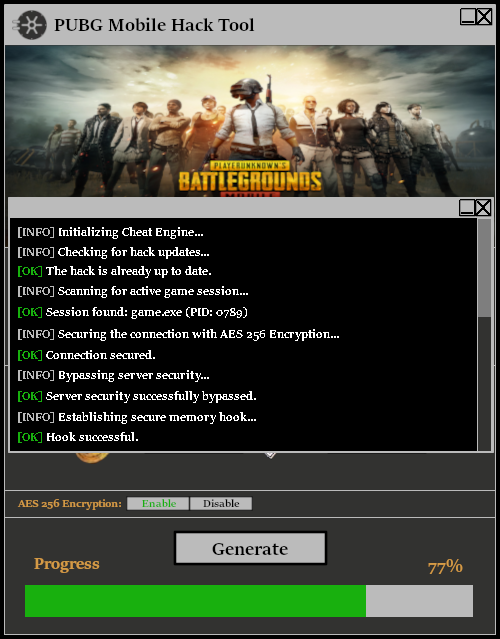 PUBG Mobile Hack Tool Console 1