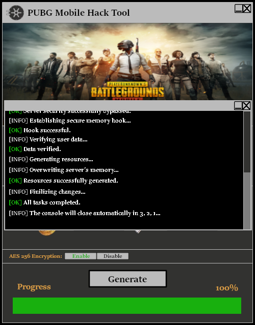 PUBG Mobile Hack Tool Console 2