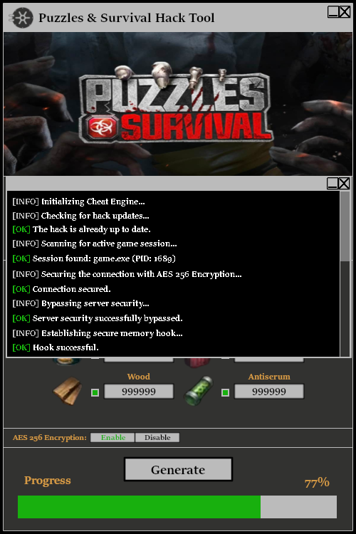 Puzzles & Survival Hack Tool Console 1