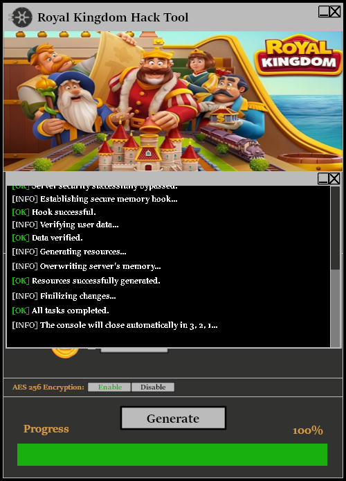 Royal Kingdom Hack Tool Console 2