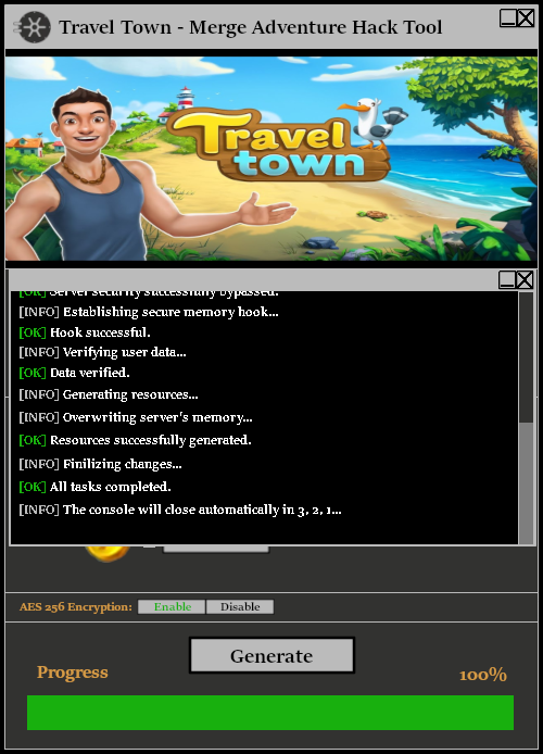 Travel Town Merge Adventure Hack Tool Console 2