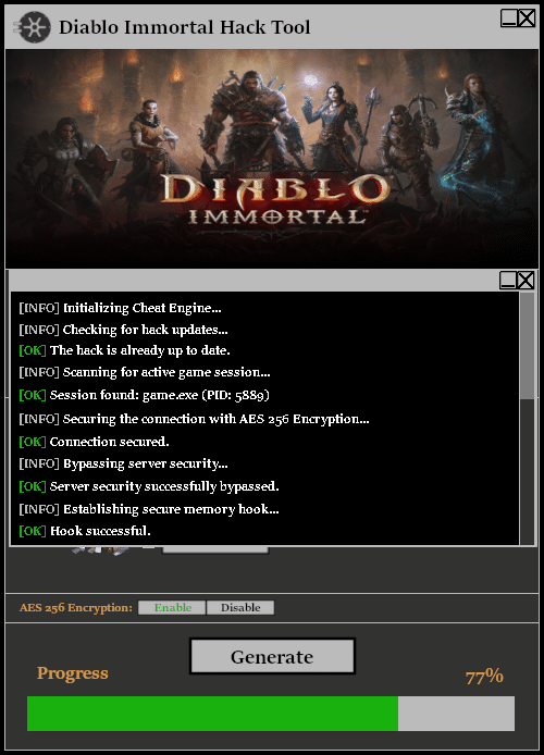 Diablo Immortal Hack Tool Console 1