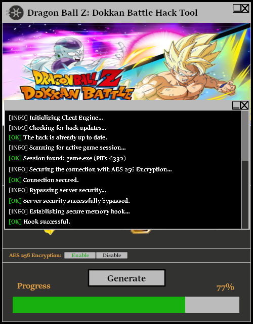 Dragon Ball Z Dokkan Battle Hack Tool Console 1