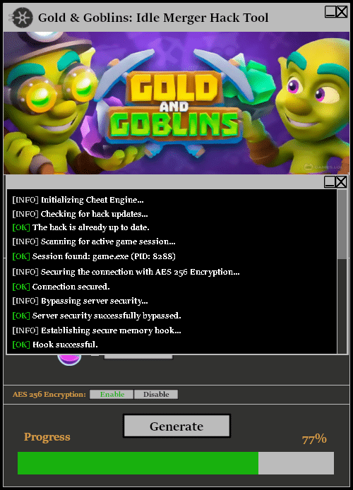 Gold & Goblins Idle Merger Hack Tool Console 1