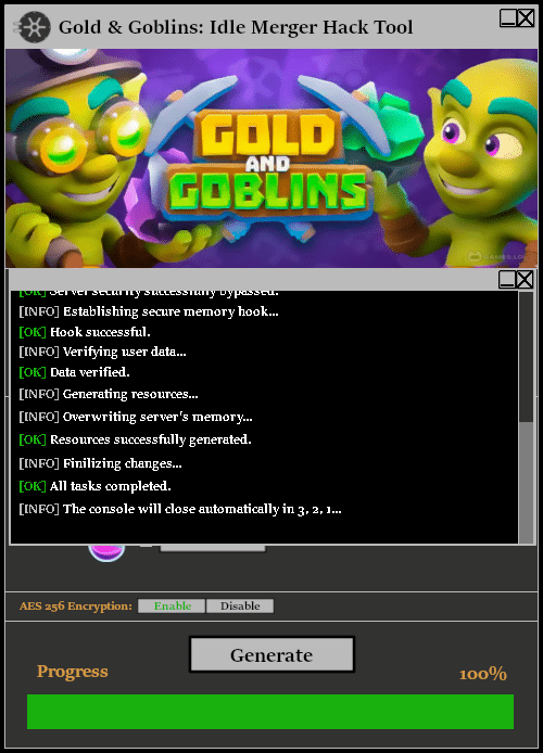 Gold & Goblins Idle Merger Hack Tool Console 2