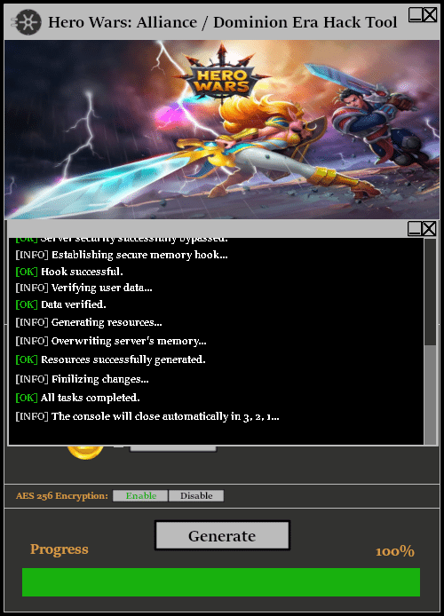 Hero Wars Alliance Dominion Era Hack Tool Console 2