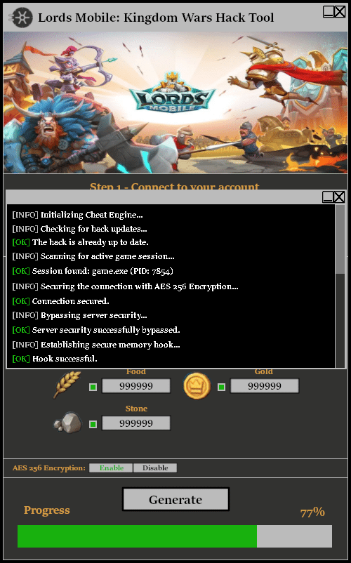 Lords Mobile Kingdom Wars Hack Tool Console 1