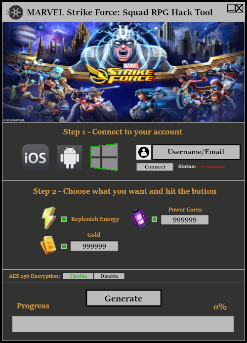 MARVEL Strike Force Squad RPG Hack Tool Cheat Free Download