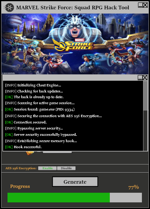 MARVEL Strike Force Squad RPG Hack Tool Console 1