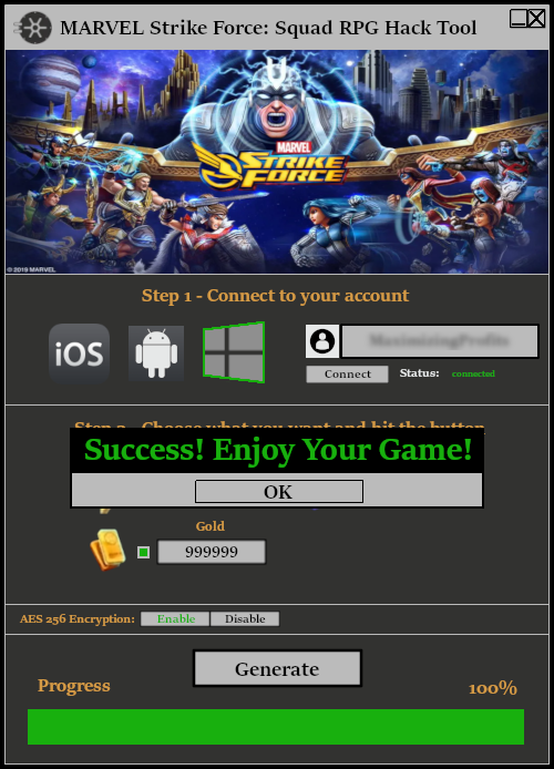 MARVEL Strike Force Squad RPG Hack Tool Online Generator Hacked