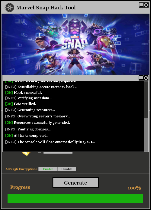 Marvel Snap Hack Tool Console 2