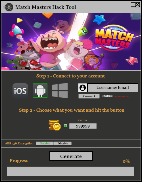 Match Masters Hack Tool Cheat Free Download
