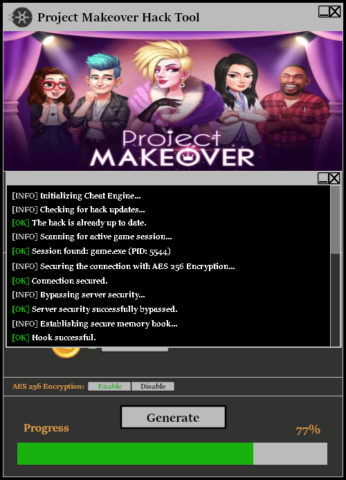 Project Makeover Hack Tool Console 1