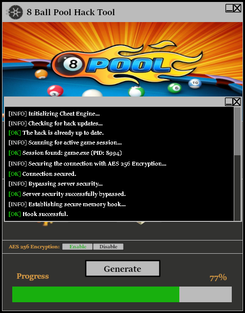 8 Ball Pool Hack Tool Console 1