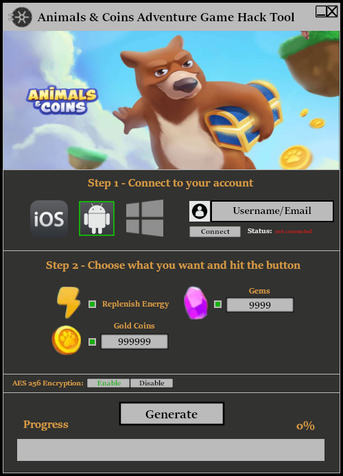 Animals & Coins Adventure Game Hack Tool Cheat Free Download