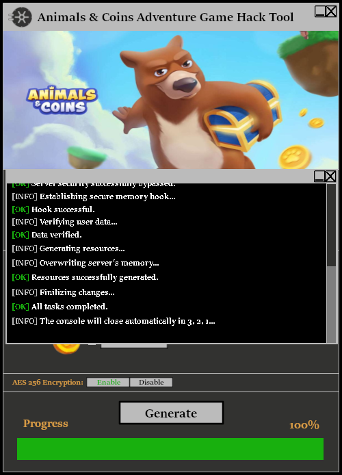Animals & Coins Adventure Game Hack Tool Console 2